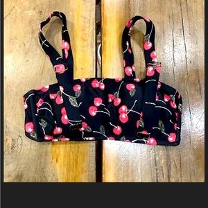 Women’s Swim Bikini Top Cherries Size Large Cute🔥❤️